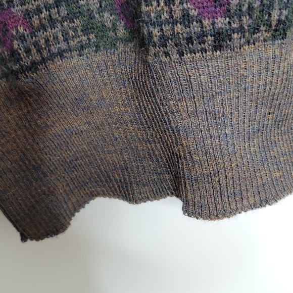 Vintage Grandpa Britches Georgetowne Mens Sweater L Holiday Ski 100% Wool - Picture 5 of 8